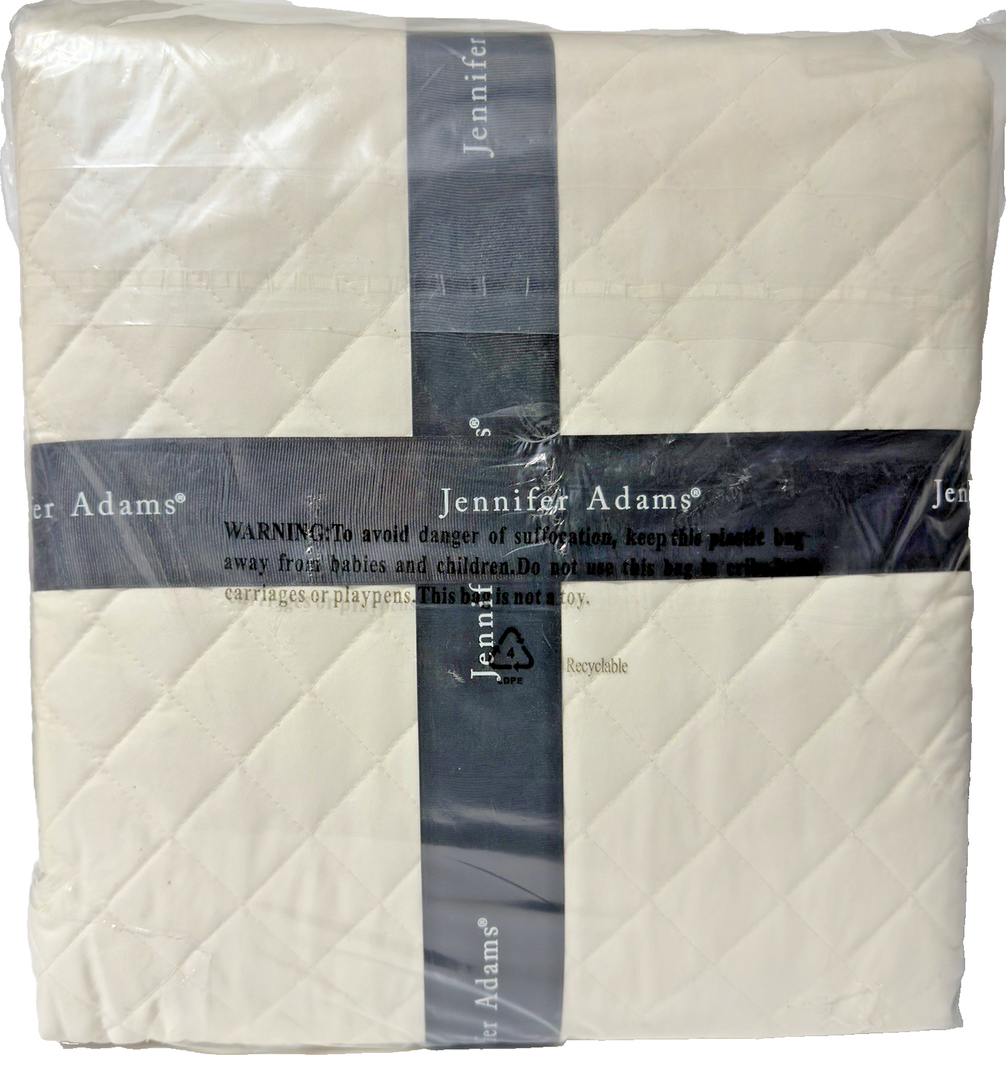 Jennifer Adams Home Solana Diamond 3-piece Quilted Blanket Set- QUEEN- NEW