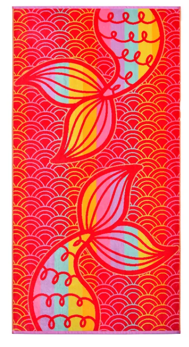 Loftex Kids Beach Towel 30" x 60" Mermaid Tail