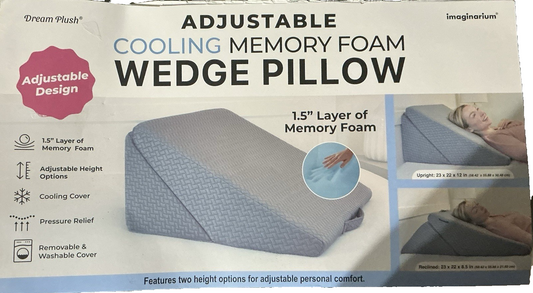 Dream Plush Adjustable Wedge Pillow with Cooling Cover β Multi-Position Support