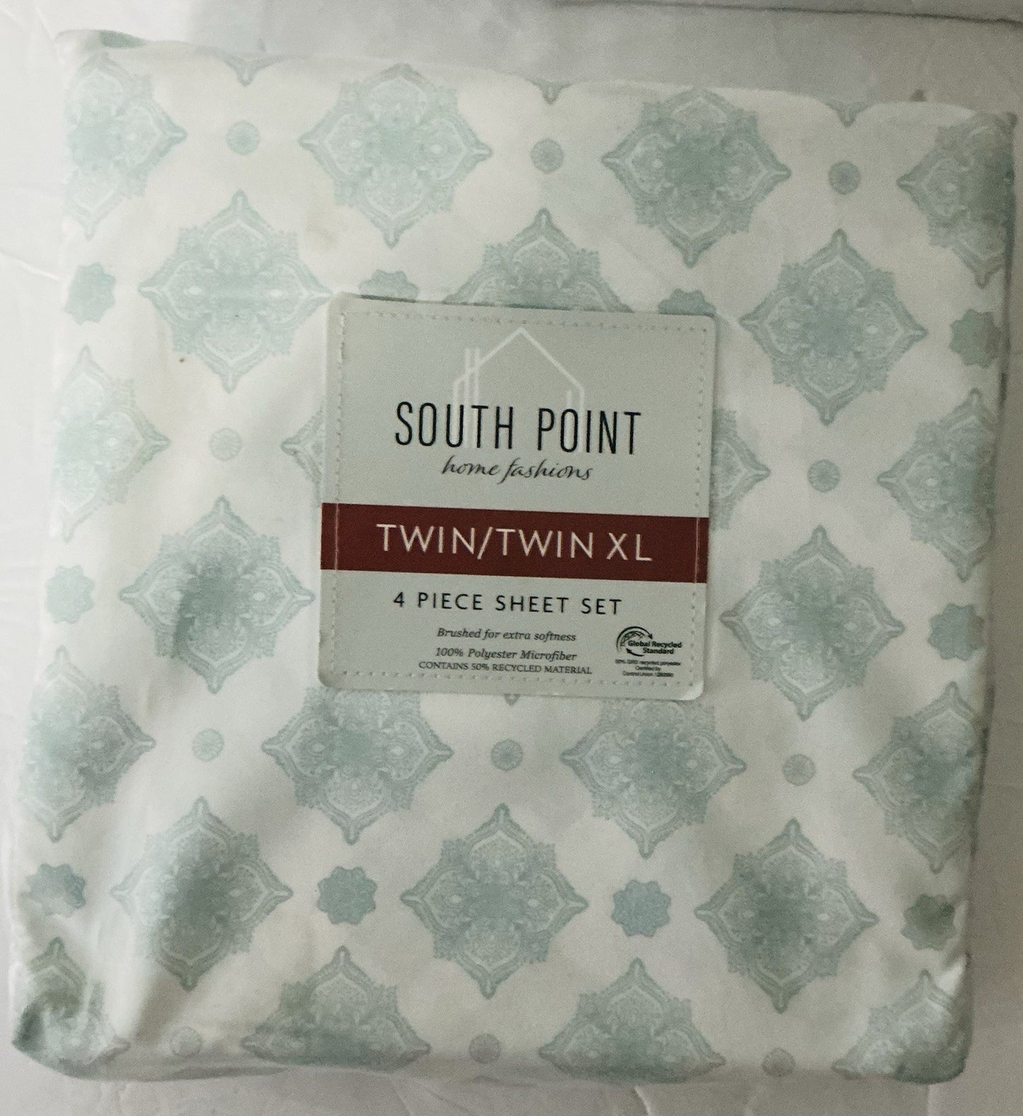 South Point Home Fashions Microfiber 4-piece Twin Set Bombay Medallion