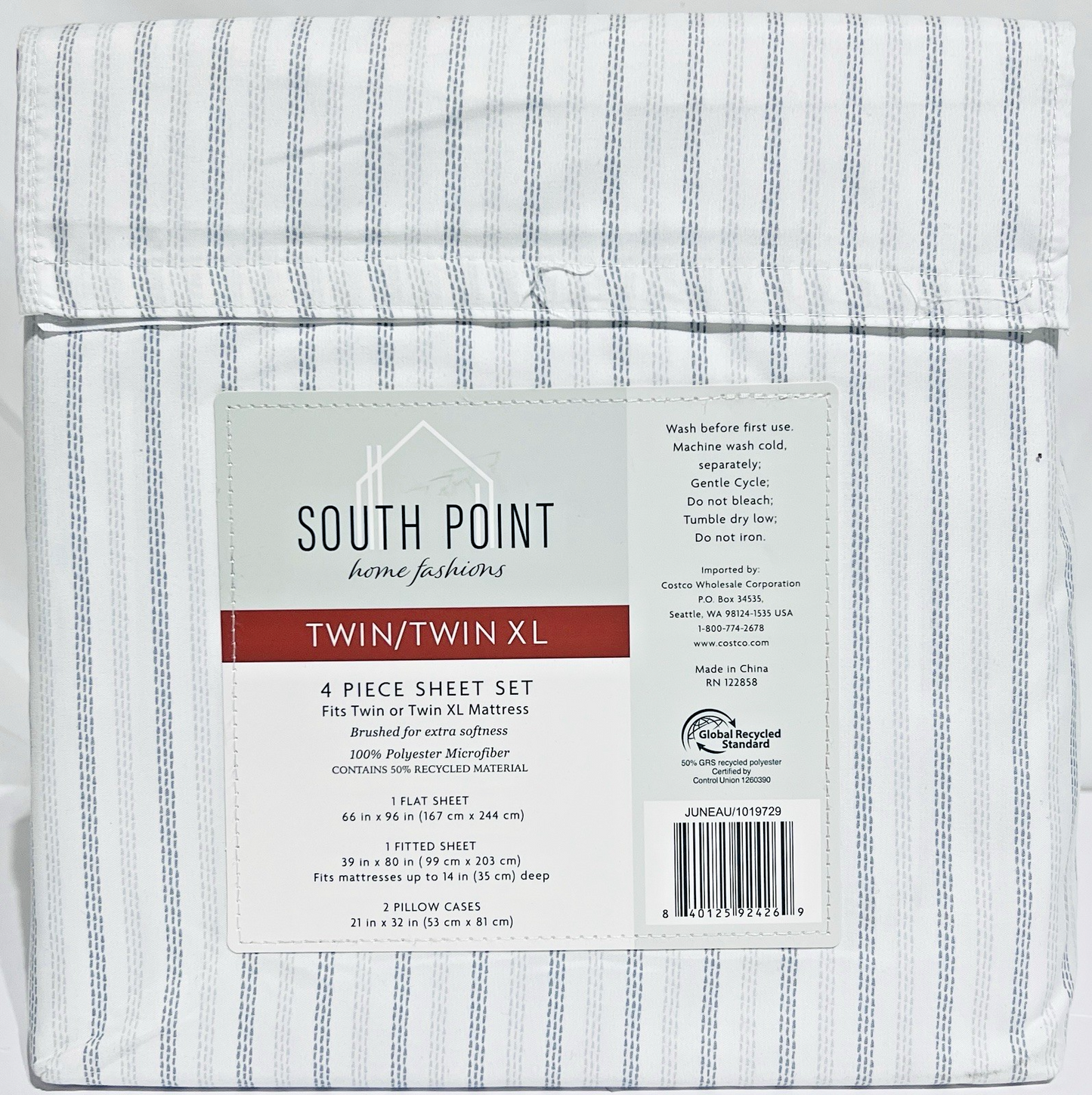 4-Piece Printed Sheet Set - Full/Twin| 17"" Extra Deep | Cool, Crisp, Breathable