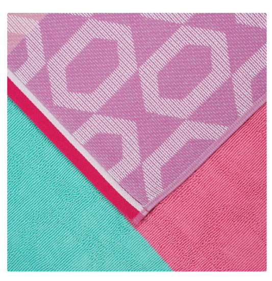 Fouta  Cotton Beach Towel - 40” W x 72” L -Geo Maize