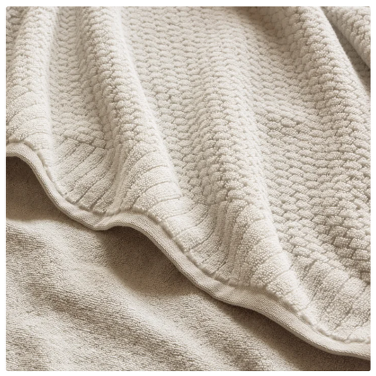 Welhome 100% Cotton 6 Piece Towel Set Tan