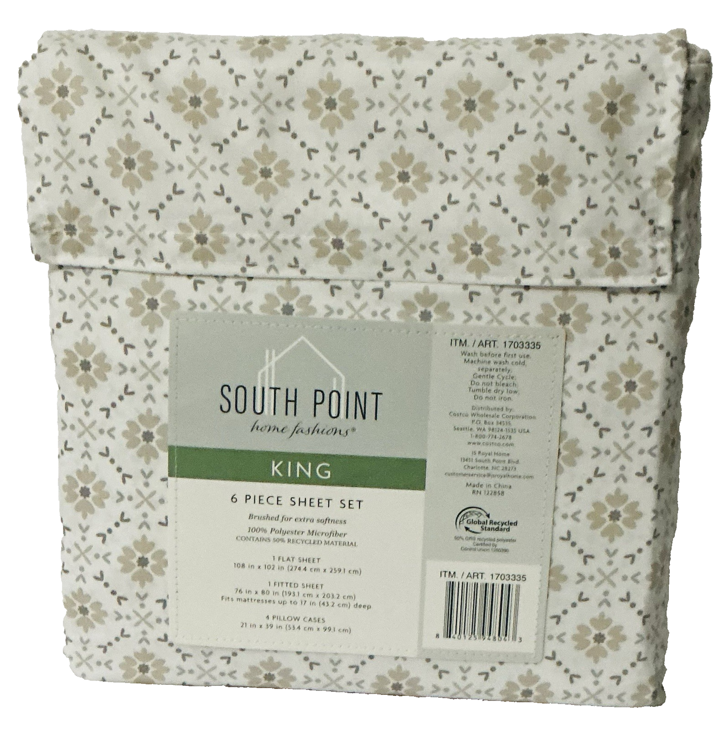 South Point Home Fashions 6 Piece Sheet Set King Size
