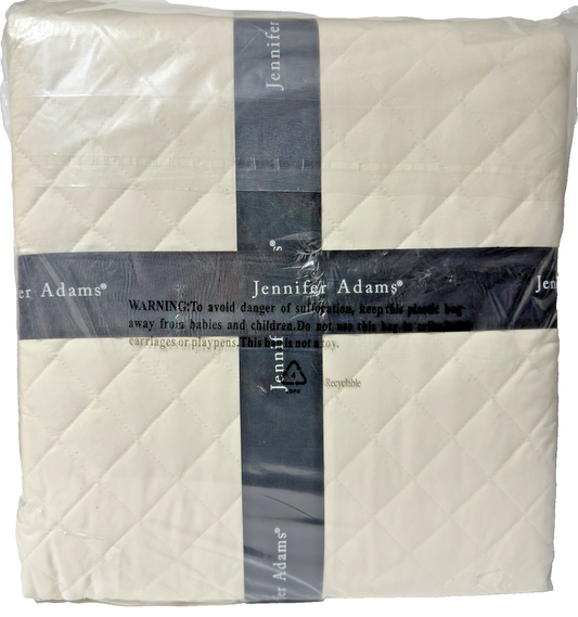 Jennifer Adams Home Solana Diamond 3-piece Quilted Blanket Set- QUEEN- NEW