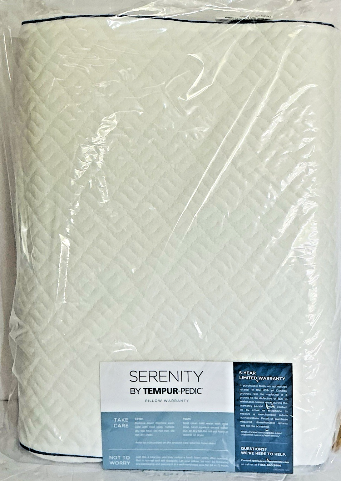 Serenity by Tempur-Pedic Contour Memory Foam Pillow 20 x 15 in