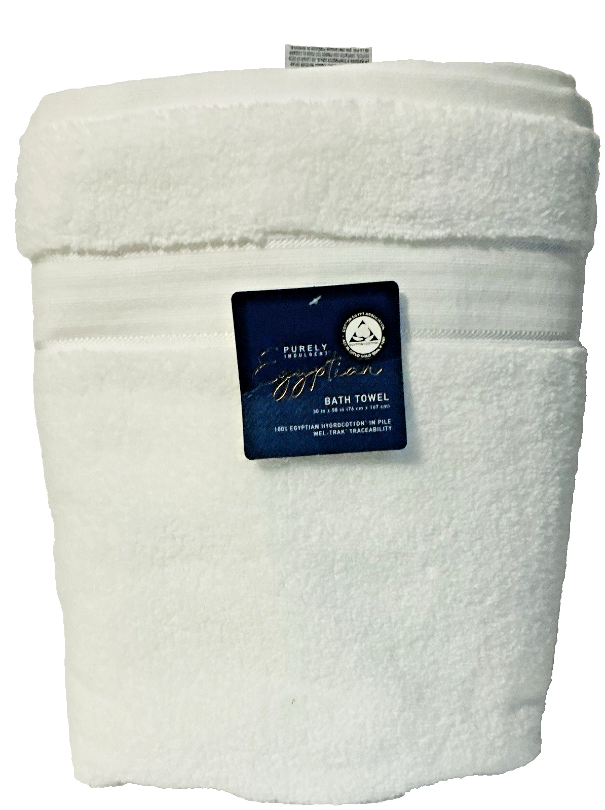 Purely Indulgent 100% Egyptian Cotton Towel Set White 2 Pcs 30in x 58 in