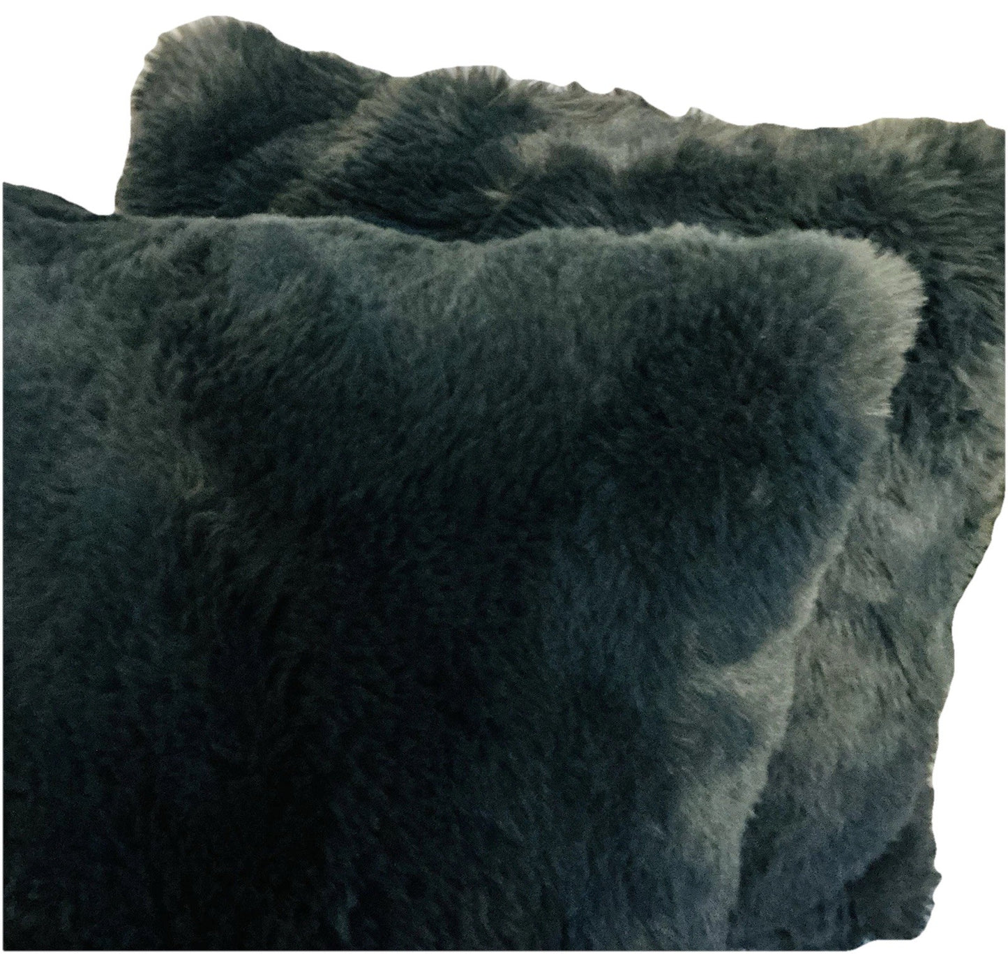 Lot of 2 Decorative Throw Pillows Square 18" x 18" Bedding Fuzzy