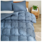 Casual Living Zuri Mega Puff 3-Pc Reversible Comforter Set, King BLUE  102"x92"