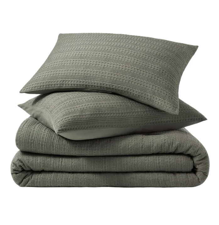 EverGrace Comforter Set Queen Size 3 Piece -GREEN