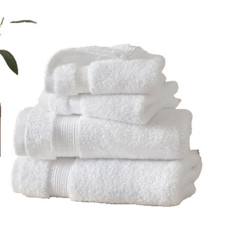 Soft 100% Hygro Cotton 4-Piece 2 Hand & 2 Washcloth Towel Set White- NEW