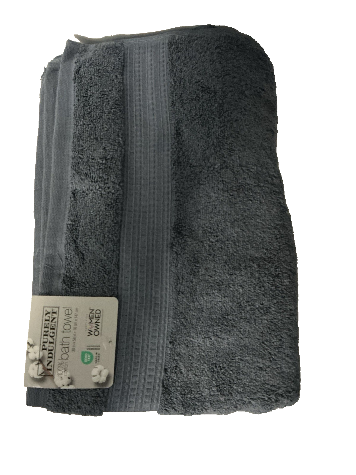 3-Pack Purely Indulgent bath towel Set  Color- Flint-stone