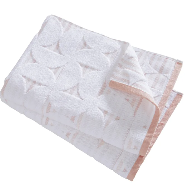 Abstract Circles Bath Towel, 2-pack Rose -new