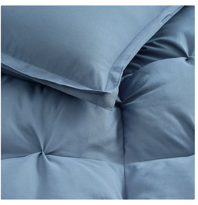 Casual Living Zuri Mega Puff 3-Pc Reversible Comforter Set, King BLUE  102"x92"