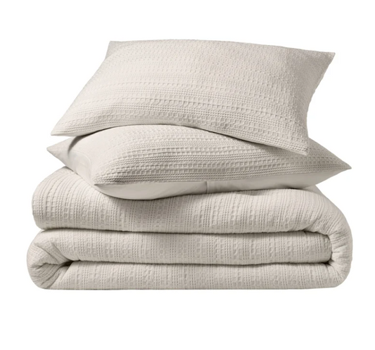 EverGrace Comforter Set King Size 1 Piece Ivory -PO