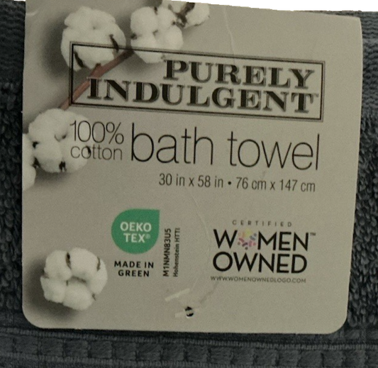 3-Pack Purely Indulgent bath towel Set  Color- Flint-stone