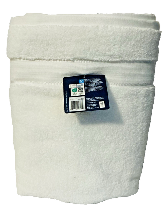 Purely Indulgent 100% Egyptian Cotton Towel Set White 2 Pcs 30in x 58 in