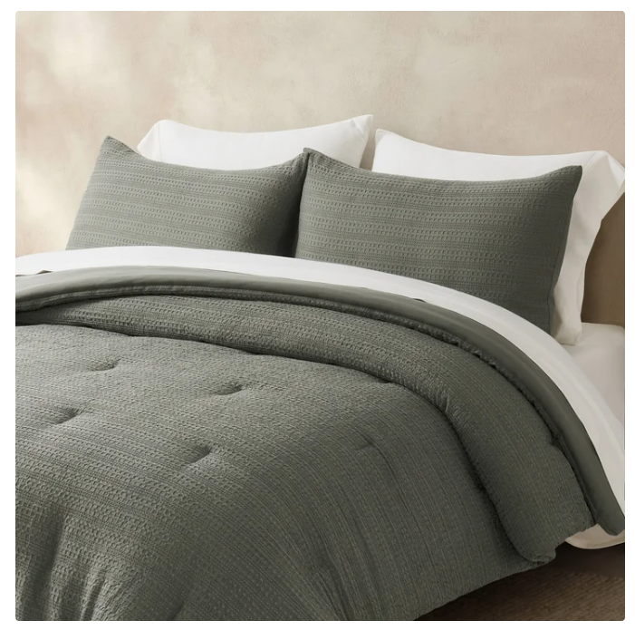 EverGrace Comforter Set Queen Size 3 Piece -GREEN