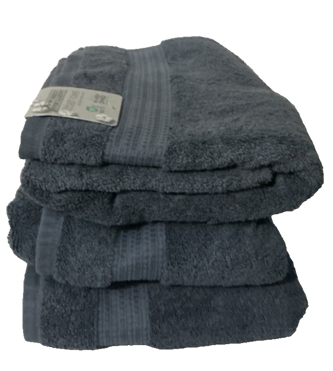 3-Pack Purely Indulgent bath towel Set  Color- Flint-stone