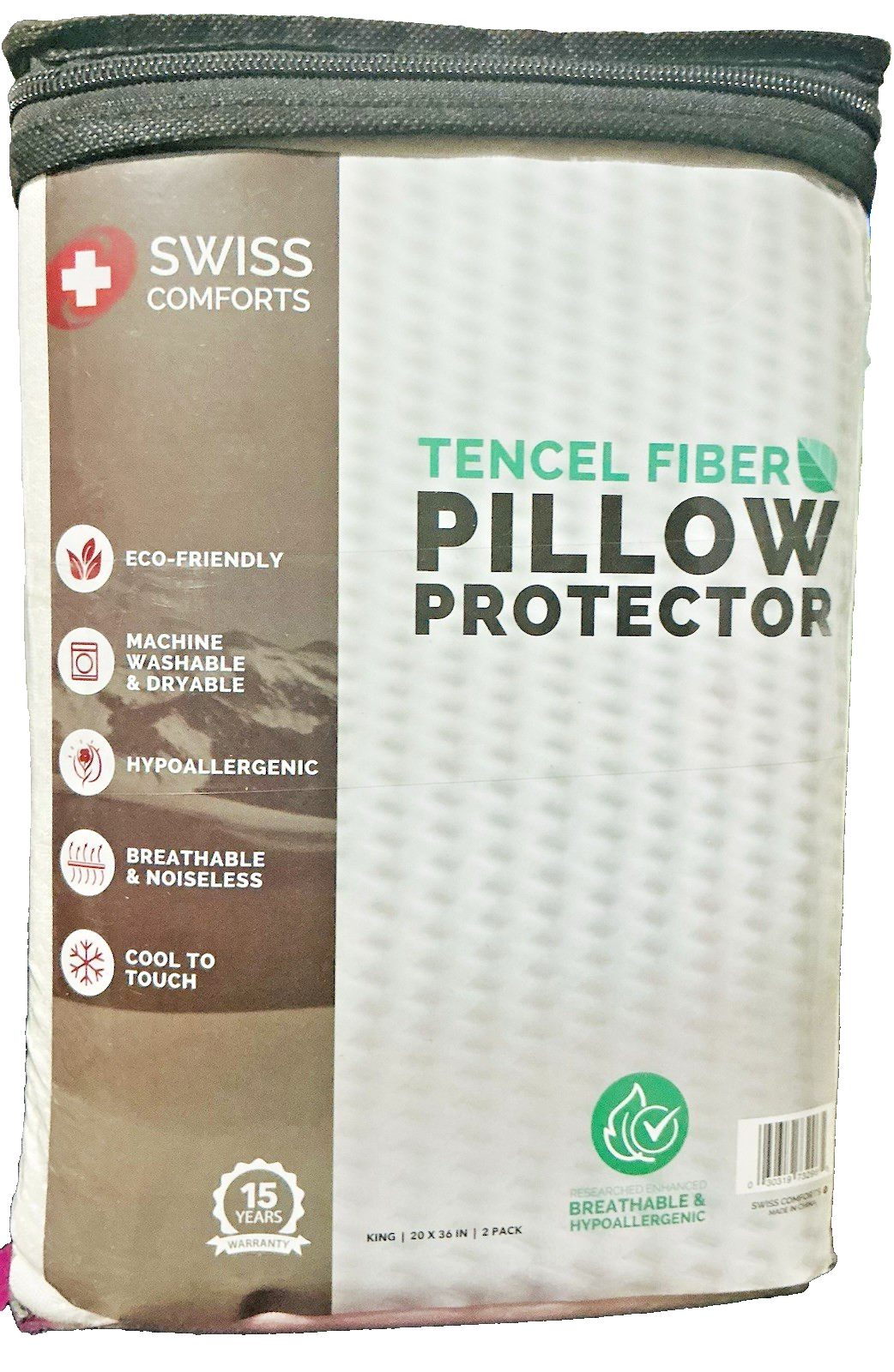 Swiss Comfort Tencel Fiber P Protectors Queen Size New 20x30
