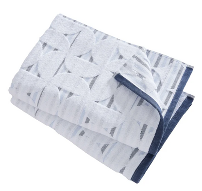 Abstract Circles Bath Towel, 2-pack Blue