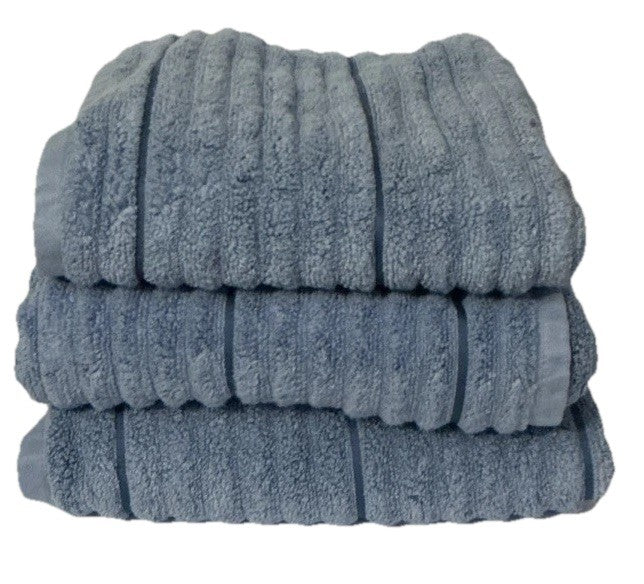 3-Pack WelHome  Bath Towels - Blue