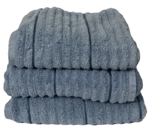 3-Pack WelHome  Bath Towels - Blue