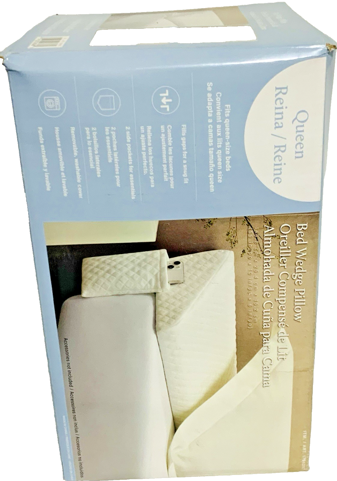 Costco Essential Comfort Bed Wedge Pillow, Queen Size