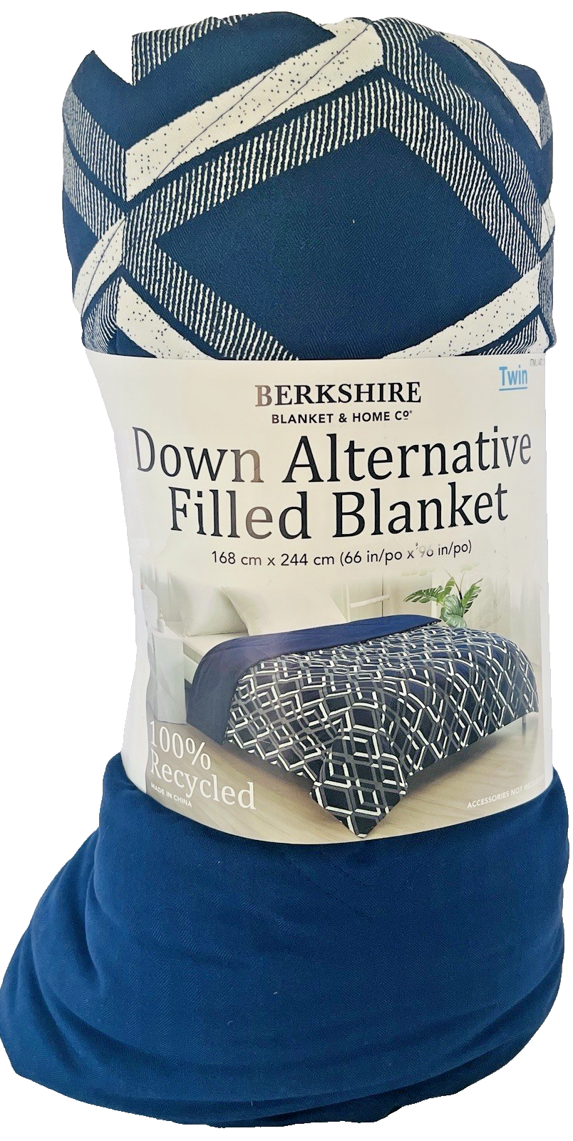 Berkshire Down Alternative Filled Blanket Twin Size 66" X 96"