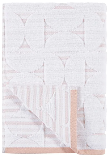 Abstract Circles Bath Towel, 2-pack Rose -new