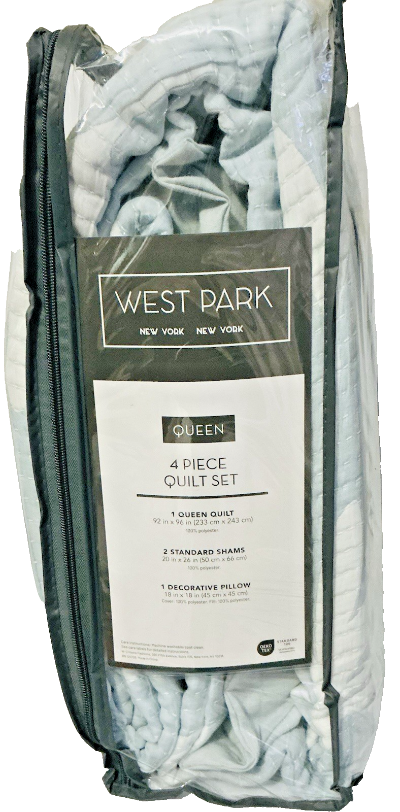 West Park NEW YORK  Palm Tree 4-piece Quilt Set - BLUE