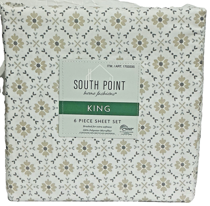 South Point Home Fashions 6 Piece Sheet Set King Size