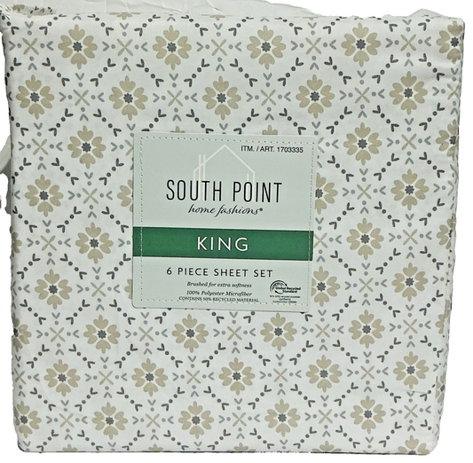 South Point Home Fashions 6 Piece Sheet Set King Size