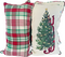 Oeko-Tex Christmas Holiday Tapestry Tree on Sled Pillow Home Decoration 4-Piece