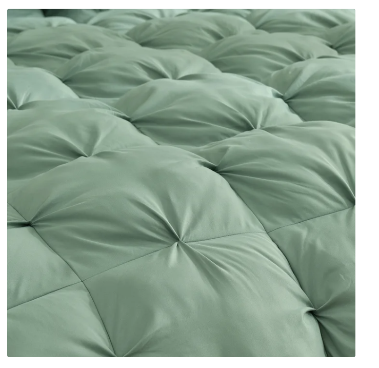 Casual Living Zuri Mega Puff 3-Pc Reversible Comforter Set, King Green 102"x92"