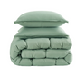 Casual Living Zuri Mega Puff 3-Pc Reversible Comforter Set, Queen Green 90"x92"