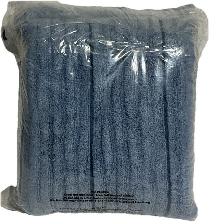 3-Pack WelHome  Bath Towels - Blue
